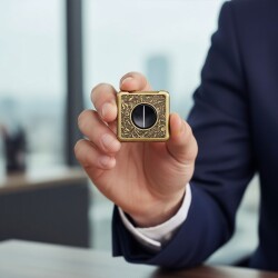 Cigarloong Çok Foksiyonlu Metal Puro V Kesici Antik Bronze - 3