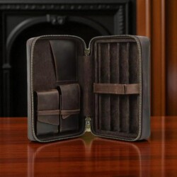 CigarLoong Crazy Deri Puro Taşıma Çantası Kahve 4'lü - CigarLoong (1)