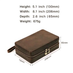 CigarLoong Crazy Deri Puro Taşıma Çantası Kahve 4'lü - 5