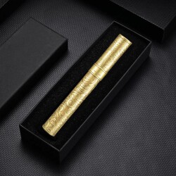 Cigarloong Damascus Metal Puro Kılıfı Tekli Gold 56 Ring - 3