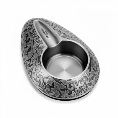 Cigarloong Damascus Oval Metal Puro Küllüğü Siyah Tekli - 2