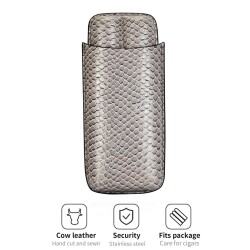 CigarLoong Deri Puro Kılıfı 2'li Croco Vizon 56Ring - 3