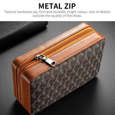 CigarLoong Deri Puro Taşıma Çantası 4'lü Grey - 3