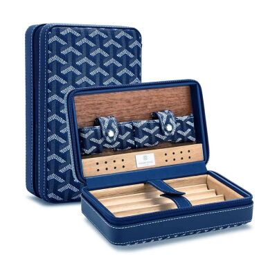 CigarLoong Deri Puro Taşıma Çantası 4'lü Mavi - 2