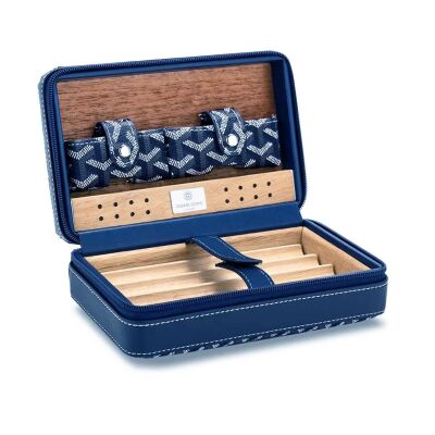 CigarLoong Deri Puro Taşıma Çantası 4'lü Mavi - 4