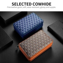 CigarLoong Deri Puro Taşıma Çantası 4'lü Mavi - 5