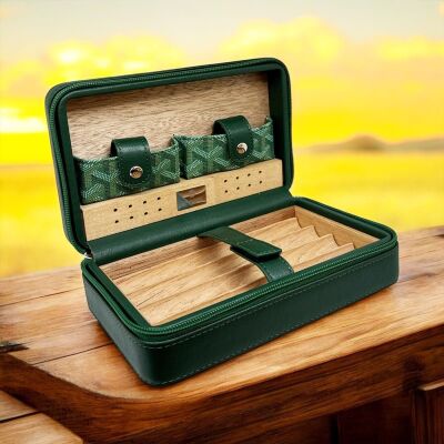 CigarLoong Deri Puro Taşıma Çantası 4'lü Yeşil - 2