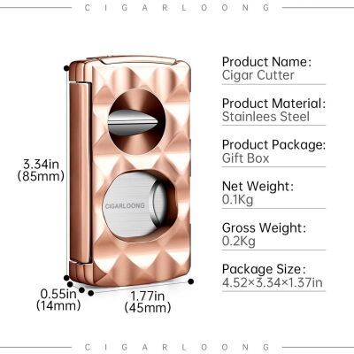 Cigarloong Double Puro Kesici Delicli RoseGold - 2