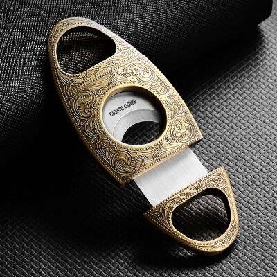 Cigarloong Gold Damascus Metal Puro Kesici 60 Ring - 2