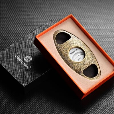 Cigarloong Gold Damascus Metal Puro Kesici 60 Ring - 4