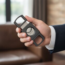 Cigarloong Kare Model Metal Puro Kesici Siyah 60 Ring - 2