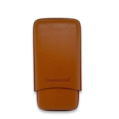 CigarLoong Kesicili Deri Puro Kılıfı 3'lü Kahve 56Ring - 2
