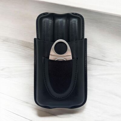 CigarLoong Kesicili Deri Puro Kılıfı 3'lü Siyah 56Ring - 4