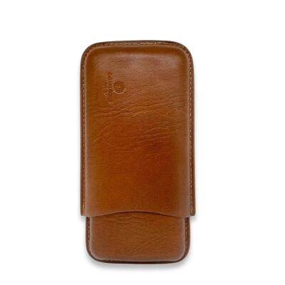 CigarLoong Kesicili Deri Puro Kılıfı 3'lü Kahve 60Ring - 2