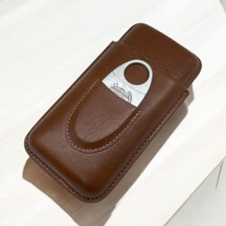 CigarLoong Kesicili Deri Puro Kılıfı 3'lü Kahve 60Ring - 4