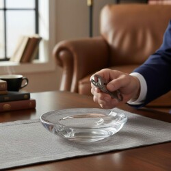 Cigarloong Kristal Cam Puro Küllüğü Büyük Yuvarlak Tekli - CigarLoong (1)