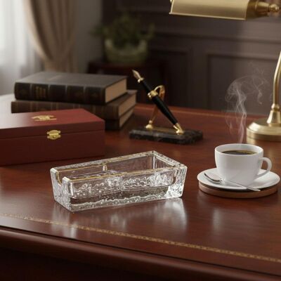 Cigarloong Kristal Cam Puro Küllüğü Clear Gold Tekli - 3