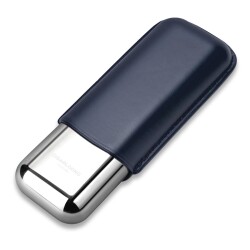 CigarLoong Metal Deri Puro Kılıfı 2'li Mavi 60Ring - CigarLoong