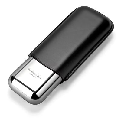 CigarLoong Metal Deri Puro Kılıfı 2'li Siyah 60Ring - 1