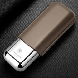 CigarLoong Metal Deri Puro Kılıfı 2'li Vizon Grey 60Ring - 2