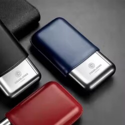 CigarLoong Metal Deri Puro Kılıfı 3'lü Mavi 60Ring - CigarLoong (1)