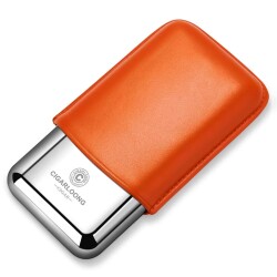 CigarLoong Metal Deri Puro Kılıfı 3'lü Turuncu 60Ring - CigarLoong