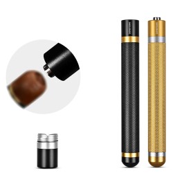 Cigarloong Metal Puro Kılıfı Delicili Sehpalı Tekli Siyah 56 Ring - CigarLoong (1)