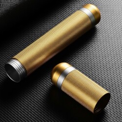 Cigarloong Metal Puro Kılıfı Tüpü Tekli Gold 54 Ring - 3