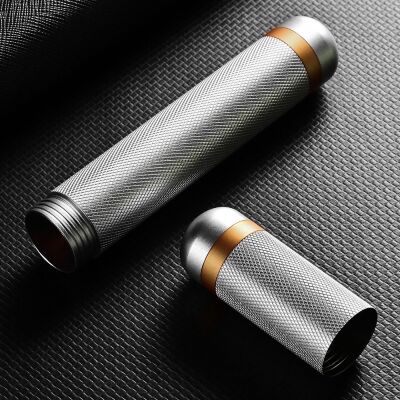 Cigarloong Metal Puro Kılıfı Tüpü Tekli Silver 54 Ring - 3