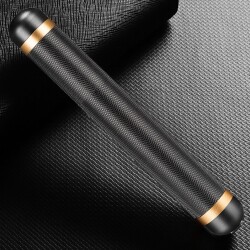 Cigarloong Metal Puro Kılıfı Tüpü Tekli Siyah 54 Ring - CigarLoong (1)