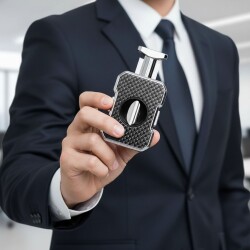 Cigarloong Metal Puro V Kesici 60 Ring Siyah Karbon - 3