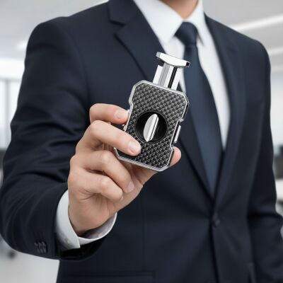 Cigarloong Metal Puro V Kesici 60 Ring Siyah Karbon - 3