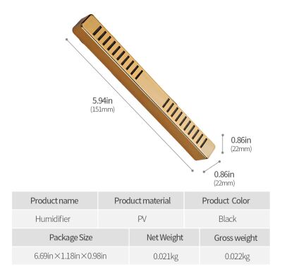 Cigarloong Puro Kutusu Nemlendirici Humidifier İnce Uzun Gold - 2