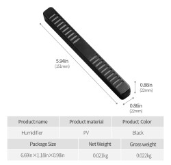 Cigarloong Puro Kutusu Nemlendirici Humidifier İnce Uzun Siyah - CigarLoong (1)