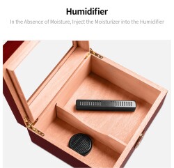 Cigarloong Puro Kutusu Nemlendirici Humidifier İnce Uzun Siyah - 3