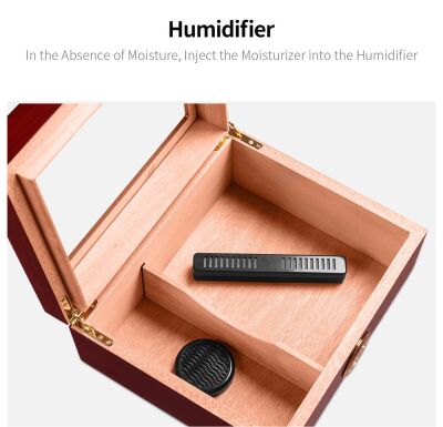 Cigarloong Puro Kutusu Nemlendirici Humidifier İnce Uzun Siyah - 3