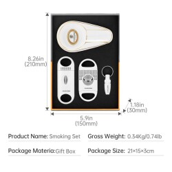 Cigarloong Puro Seti Küllük Kesici Delici Beyaz - CigarLoong (1)