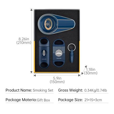 Cigarloong Puro Seti Küllük Kesici Delici Mavi - 2