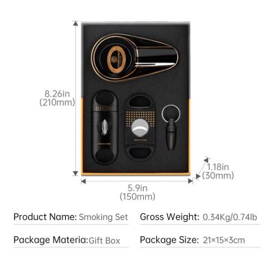 Cigarloong Puro Seti Küllük Kesici Delici Siyah - 2