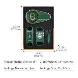 Cigarloong Puro Seti Küllük Kesici Delici Yeşil - CigarLoong (1)