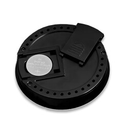 Cigarloong Yuvarlak Dijital Higrometre Nem Isı Ölçer Silver 7cm - CigarLoong (1)