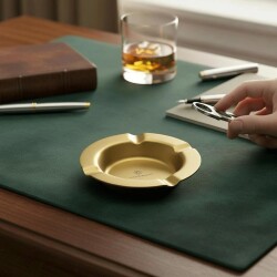 Cigarloong Yuvarlak Metal Puro Küllüğü Gold 3lü - CigarLoong (1)