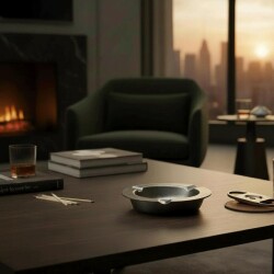 Cigarloong Yuvarlak Metal Puro Küllüğü Silver 3lü - CigarLoong (1)