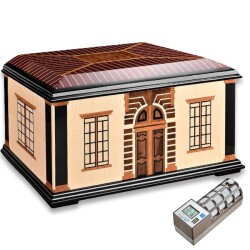Cigarspa Elektronik Nemlendiricili Humidor Puro Kutusu Küba Evi Tasarımlı - CigarLoong