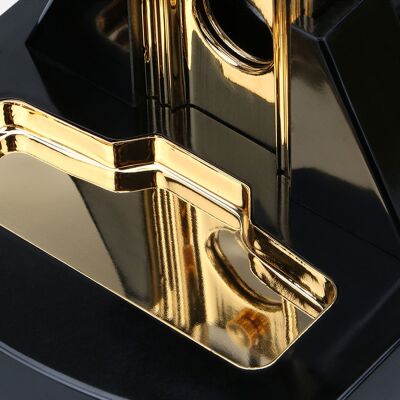 Classic Ahşap Masa Puro Kesici Giyotin Siyah Gold - 3
