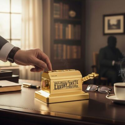 Classical Luxury Masa Puro Kesici Giyotin Gold 4lü - 2