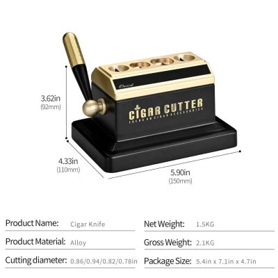 Classical Masa Puro Kesici Giyotin Siyah Gold 4lü - 3