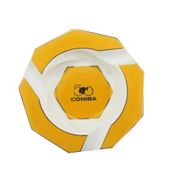 Cohiba 50.Yıl 9 Kenar Seramik Puro Küllüğü Sarı 3lü - COHİBA (1)