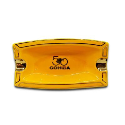 Cohiba 50.Yıl Seramik Puro Küllüğü Sarı/Gold 2li - 1