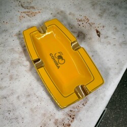 Cohiba 50.Yıl Seramik Puro Küllüğü Sarı/Gold 4lü - COHİBA (1)